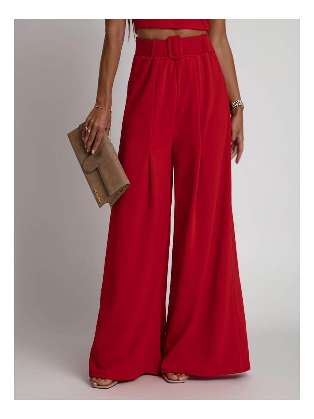 2-piece set, wide pants and red blouse AZRHP3868